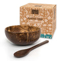 Patterned Coconut Bowl & Spoon Single Set
